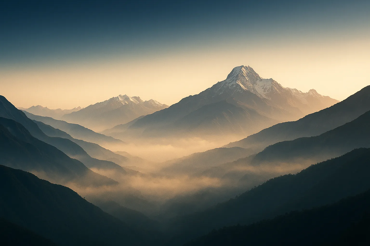 Ecuadorian mountains with a light fog